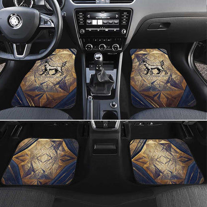 Suty Car Mats with Typhonic Beast Staff Ancient Egypt Symbolism