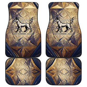Suty Car Mats with Typhonic Beast Staff Ancient Egypt Symbolism