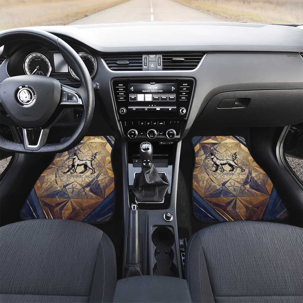 Suty Car Mats with Typhonic Beast Staff Ancient Egypt Symbolism
