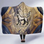 Suty Hooded Blanket with Typhonic Beast Staff Ancient Egypt Symbolism
