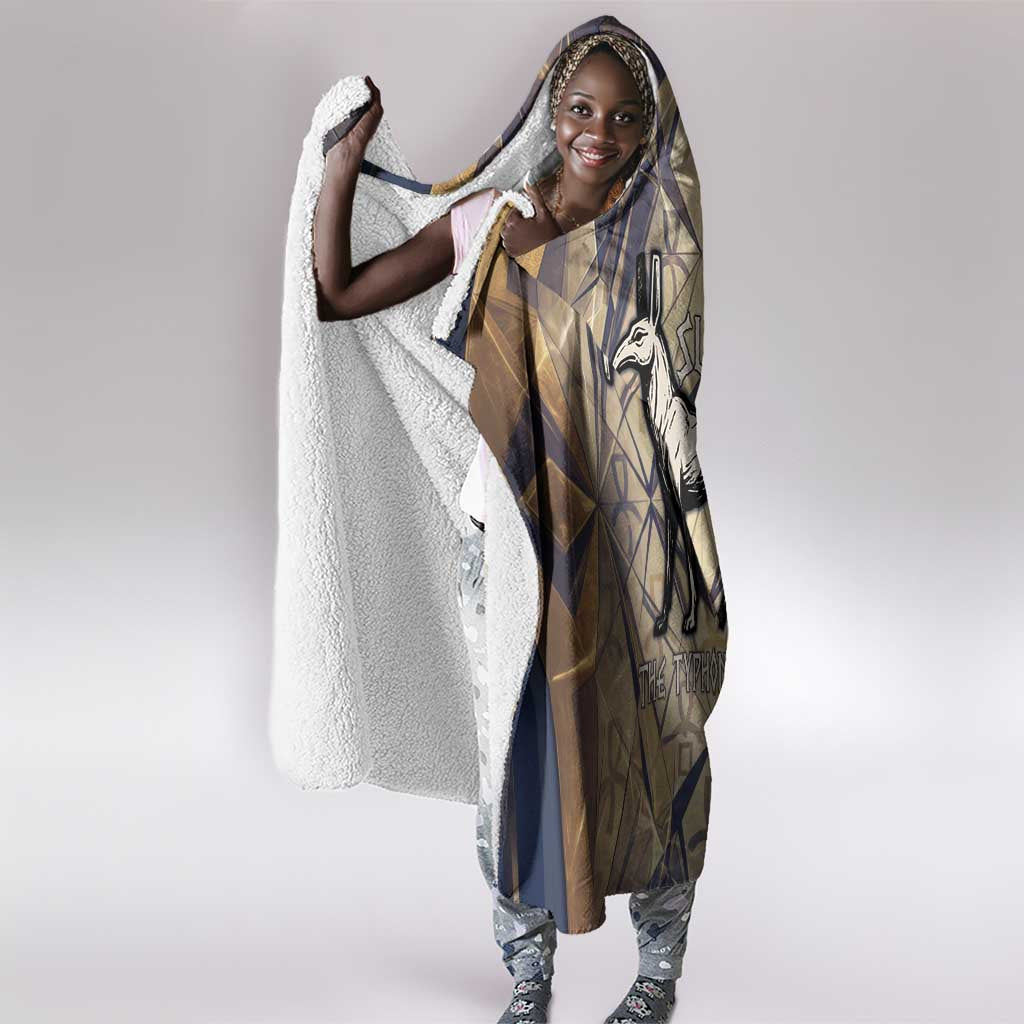Suty Hooded Blanket with Typhonic Beast Staff Ancient Egypt Symbolism