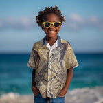 Suty Kid Hawaiian Shirt with Typhonic Beast Staff Ancient Egypt Symbolism