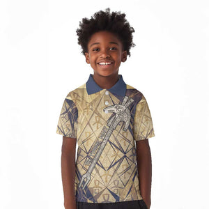 Suty Kid Polo Shirt with Typhonic Beast Staff Ancient Egypt Symbolism