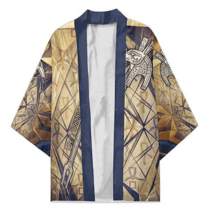 Suty Kimono with Typhonic Beast Staff Ancient Egypt Symbolism