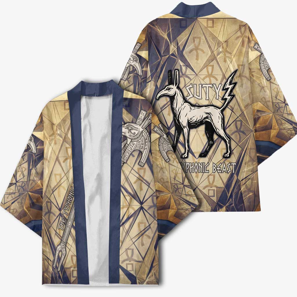 Suty Kimono with Typhonic Beast Staff Ancient Egypt Symbolism