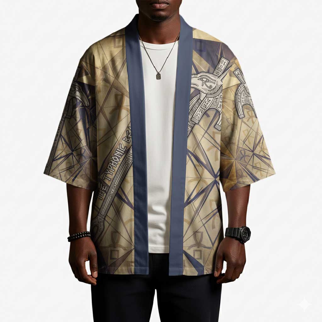 Suty Kimono with Typhonic Beast Staff Ancient Egypt Symbolism
