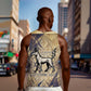 Suty Men Tank Top with Typhonic Beast Staff Ancient Egypt Symbolism