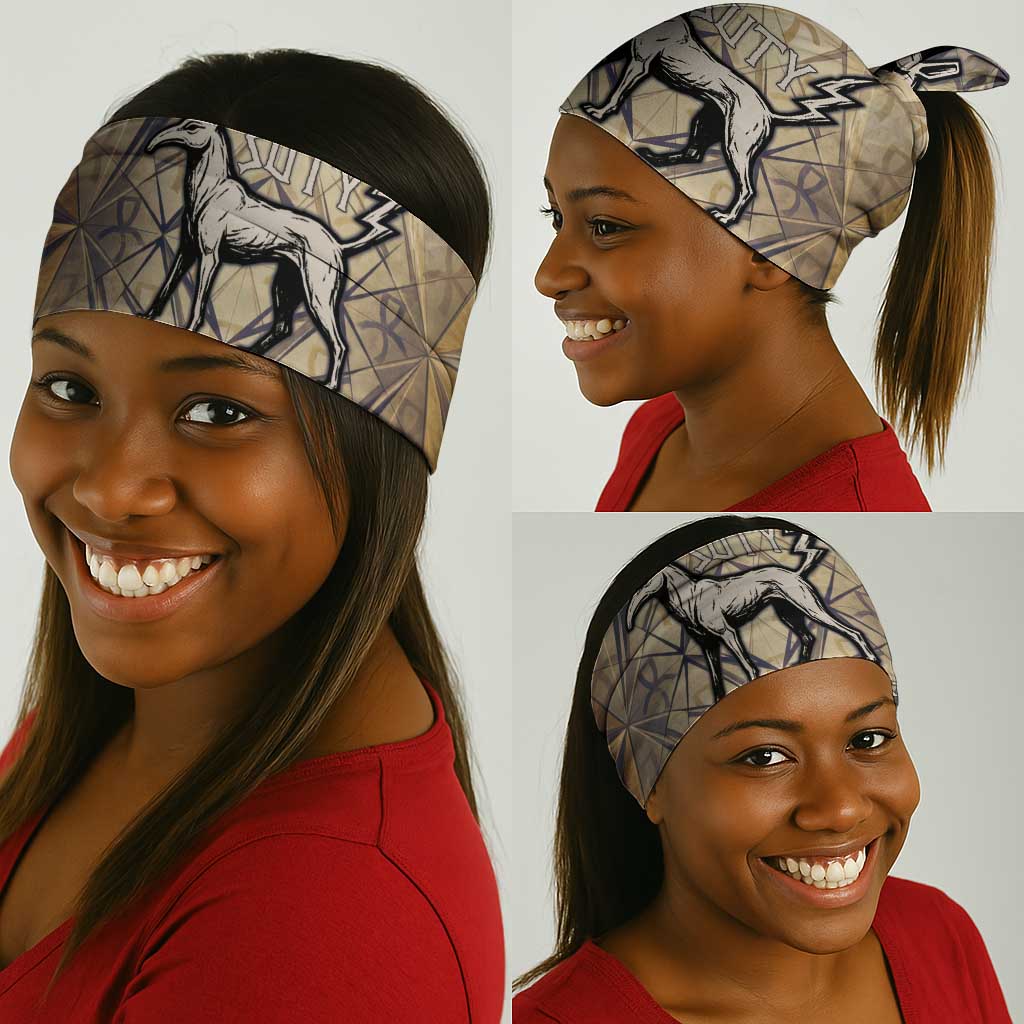 Suty Neck Gaiter with Typhonic Beast Staff Ancient Egypt Symbolism