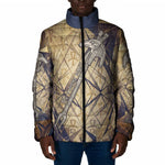 Suty Padded Jacket with Typhonic Beast Staff Ancient Egypt Symbolism