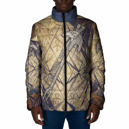 Suty Padded Jacket with Typhonic Beast Staff Ancient Egypt Symbolism