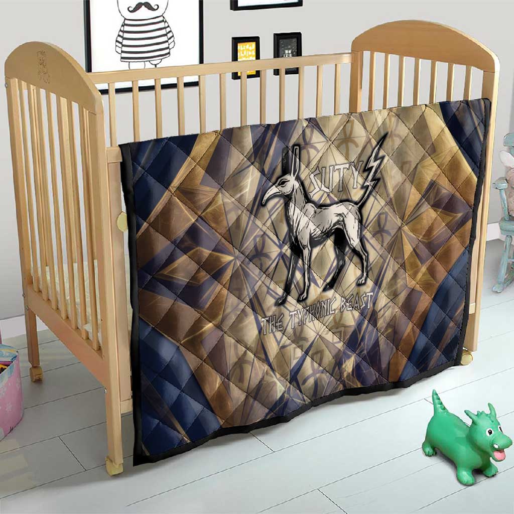 Suty Quilt with Typhonic Beast Staff Ancient Egypt Symbolism