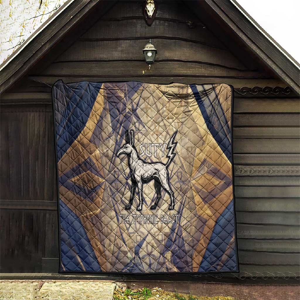Suty Quilt with Typhonic Beast Staff Ancient Egypt Symbolism
