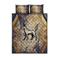 Suty Quilt Bed Set with Typhonic Beast Staff Ancient Egypt Symbolism