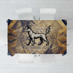 Suty Tablecloth with Typhonic Beast Staff Ancient Egypt Symbolism