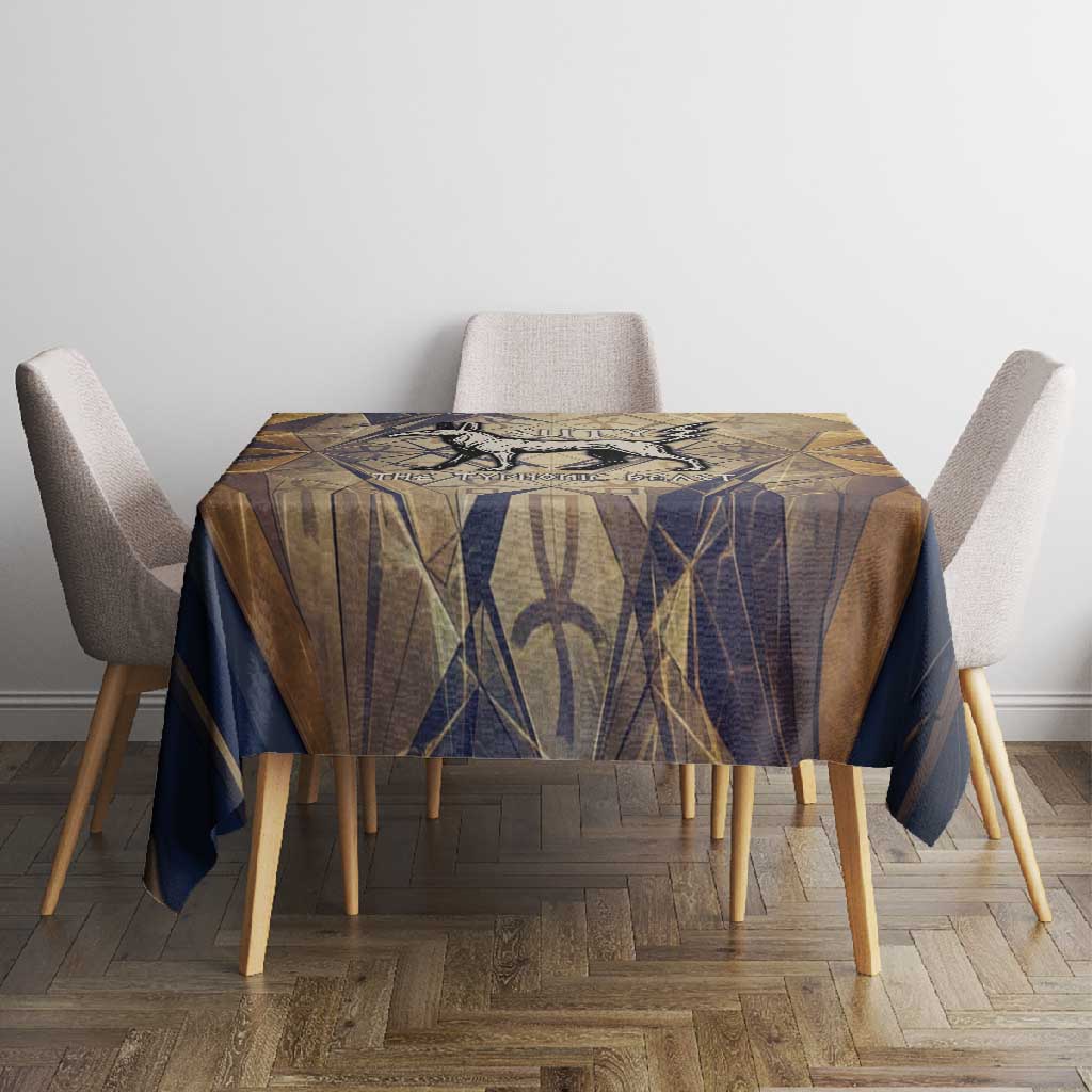 Suty Tablecloth with Typhonic Beast Staff Ancient Egypt Symbolism