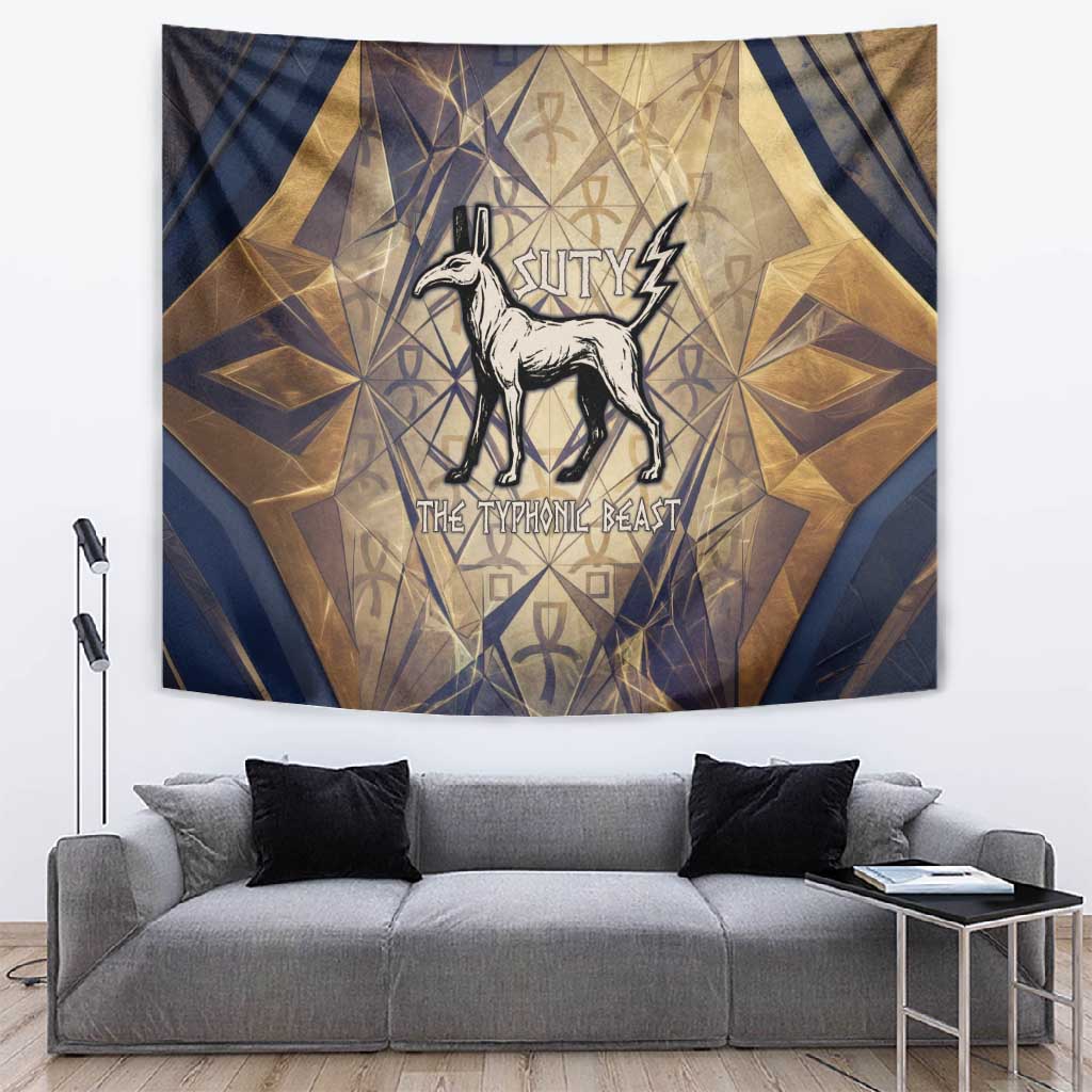 Suty Tapestry with Typhonic Beast Staff Ancient Egypt Symbolism
