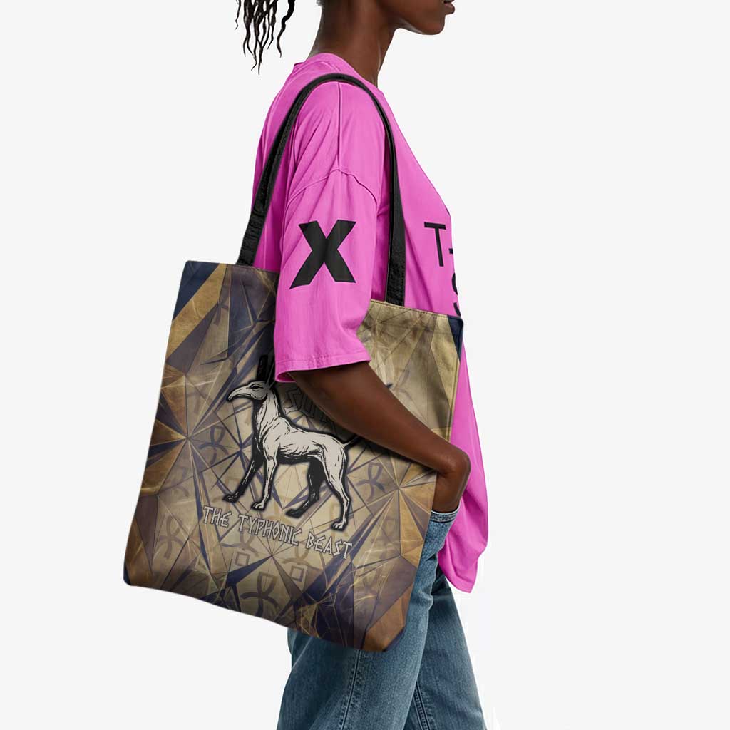 Suty Tote Bag with Typhonic Beast Staff Ancient Egypt Symbolism