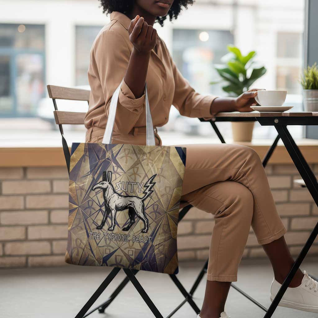 Suty Tote Bag with Typhonic Beast Staff Ancient Egypt Symbolism