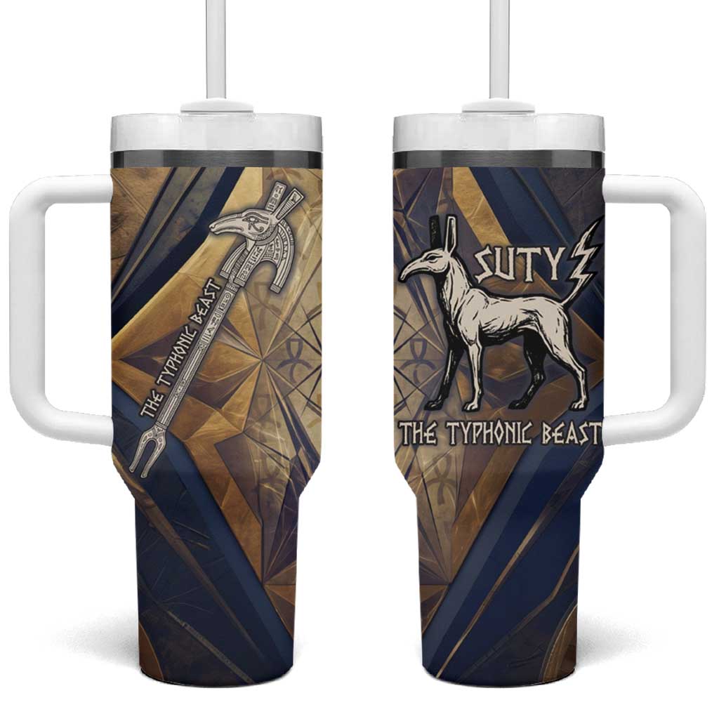 Suty Tumbler With Handle with Typhonic Beast Staff Ancient Egypt Symbolism