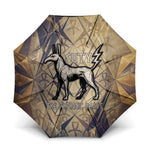 Suty Umbrella with Typhonic Beast Staff Ancient Egypt Symbolism