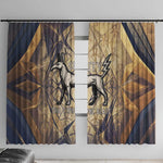 Suty Window Curtain with Typhonic Beast Staff Ancient Egypt Symbolism