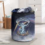Shu Celestial Constellations Laundry Basket Rainbow Ancient Egyptian Sky Deity Theme