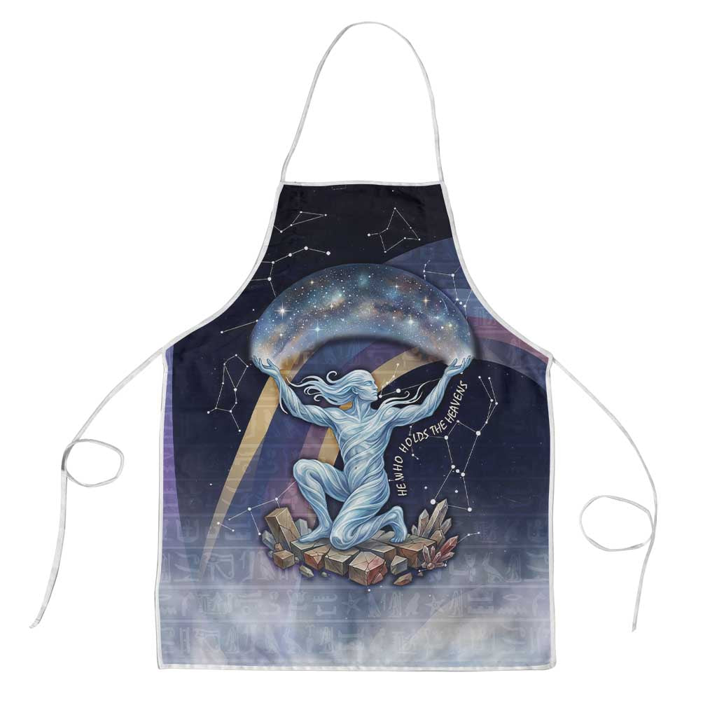 Shu Celestial Constellations Apron Rainbow Ancient Egyptian Sky Deity Theme