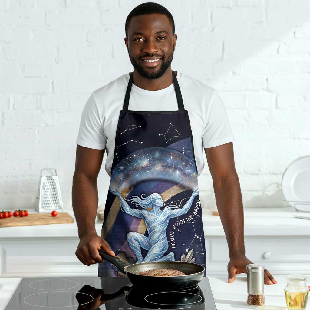 Shu Celestial Constellations Apron Rainbow Ancient Egyptian Sky Deity Theme