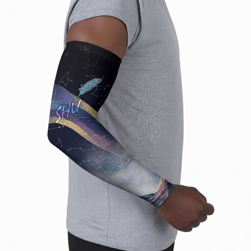 Shu Celestial Constellations Arm Sleeves Rainbow Ancient Egyptian Sky Deity Theme