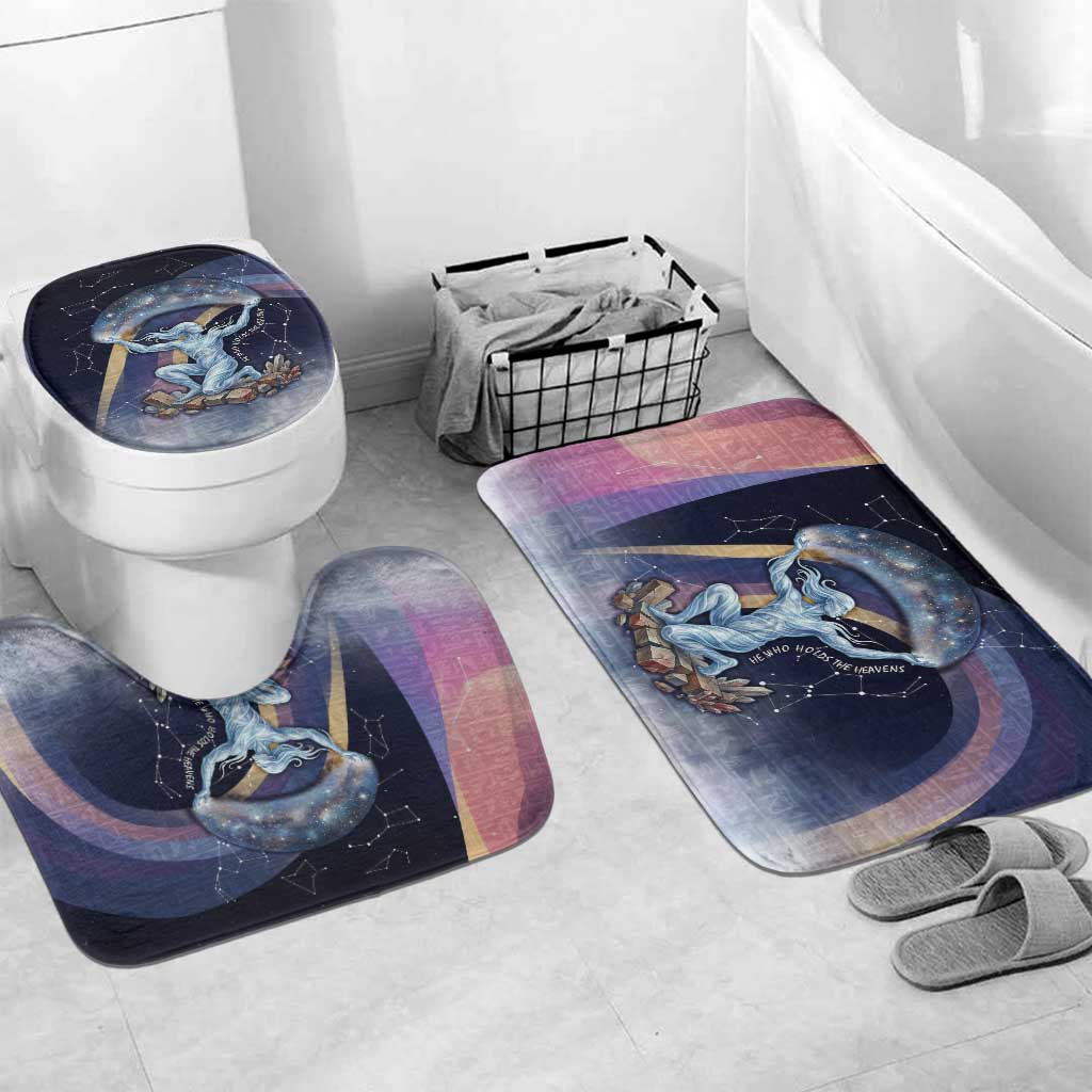 Shu Celestial Constellations Bathroom Set Rainbow Ancient Egyptian Sky Deity Theme
