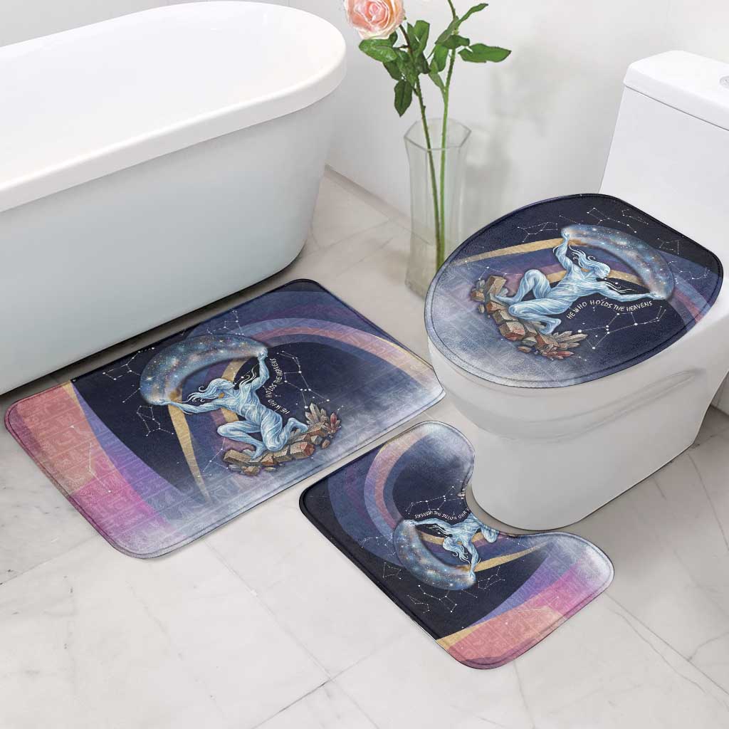 Shu Celestial Constellations Bathroom Set Rainbow Ancient Egyptian Sky Deity Theme