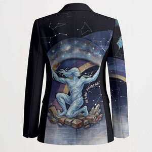 Shu Celestial Constellations Blazer Rainbow Ancient Egyptian Sky Deity Theme