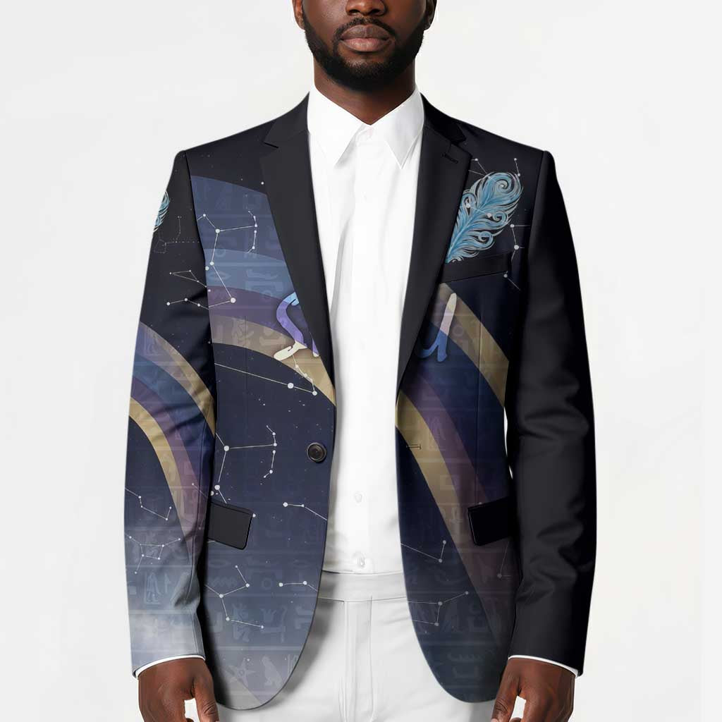 Shu Celestial Constellations Blazer Rainbow Ancient Egyptian Sky Deity Theme
