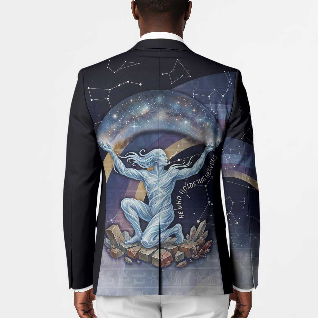 Shu Celestial Constellations Blazer Rainbow Ancient Egyptian Sky Deity Theme