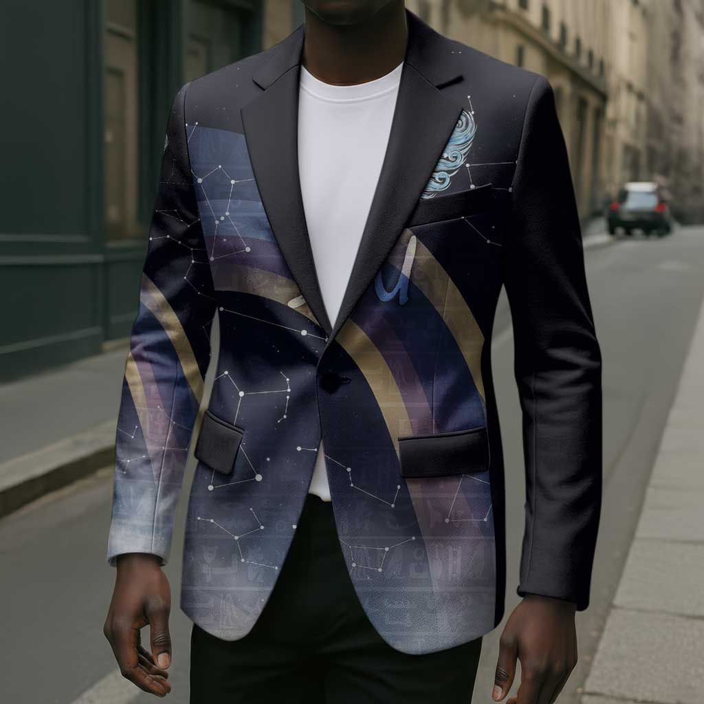 Shu Celestial Constellations Blazer Rainbow Ancient Egyptian Sky Deity Theme