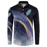Shu Celestial Constellations Button Sweatshirt Rainbow Ancient Egyptian Sky Deity Theme