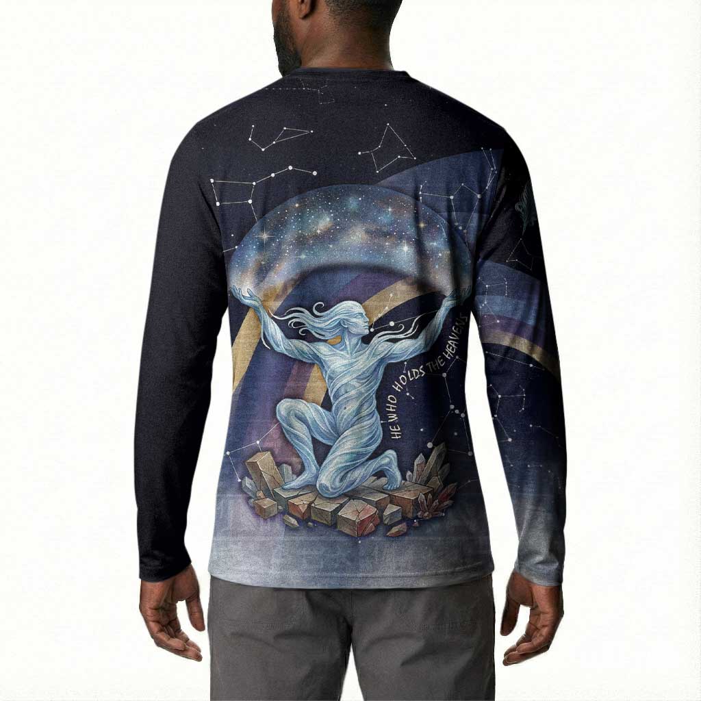 Shu Celestial Constellations Button Sweatshirt Rainbow Ancient Egyptian Sky Deity Theme
