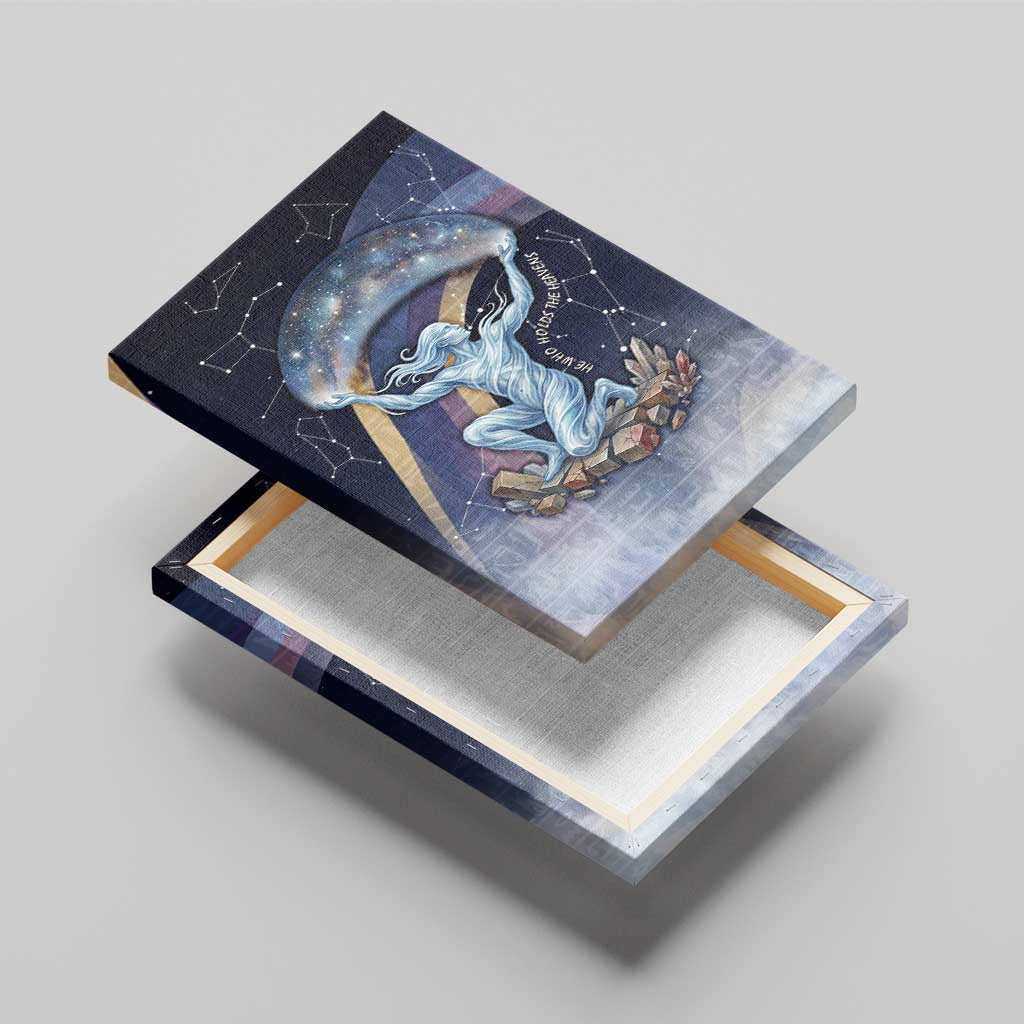 Shu Celestial Constellations Canvas Wall Art Rainbow Ancient Egyptian Sky Deity Theme