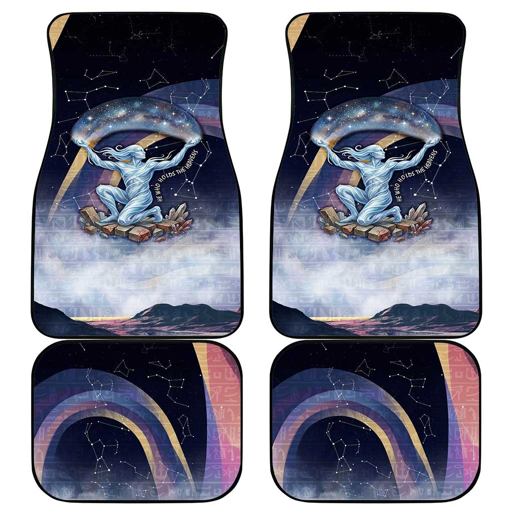 Shu Celestial Constellations Car Mats Rainbow Ancient Egyptian Sky Deity Theme