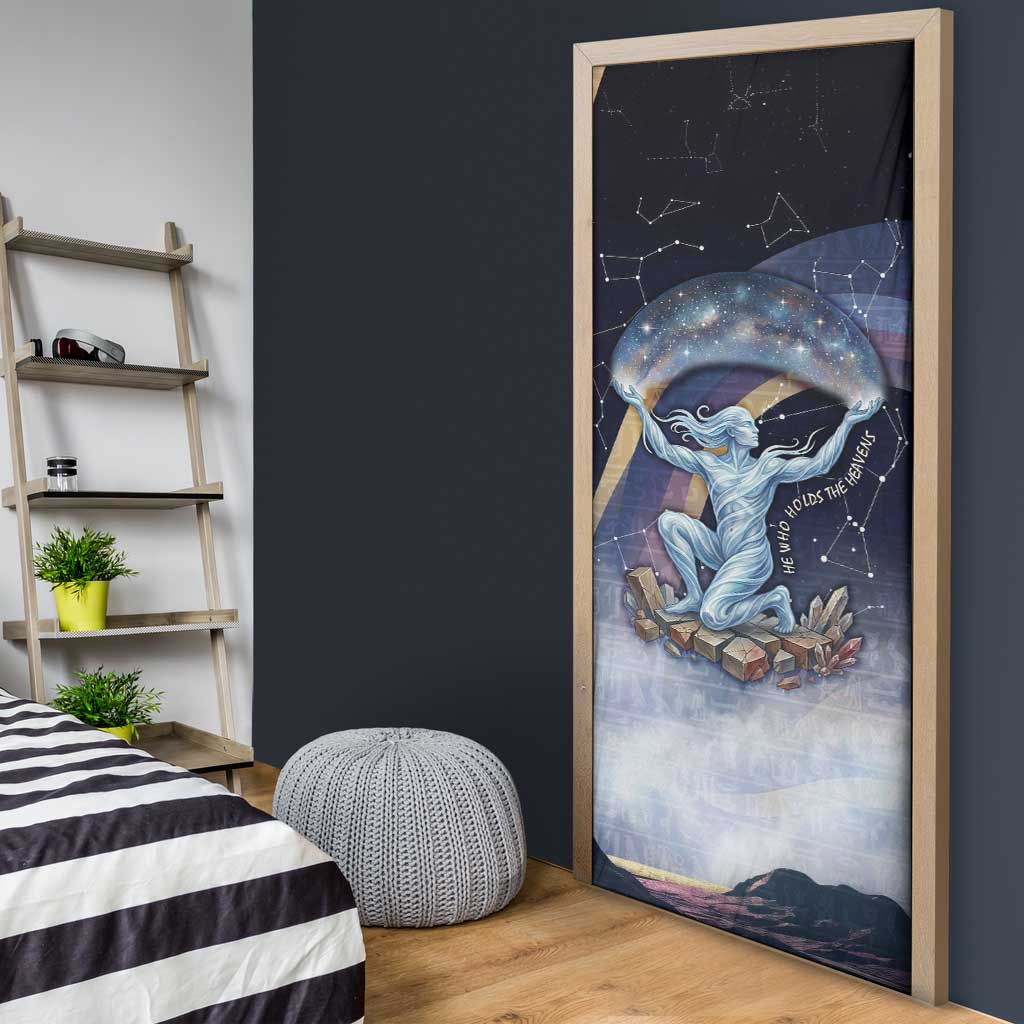 Shu Celestial Constellations Door Cover Rainbow Ancient Egyptian Sky Deity Theme