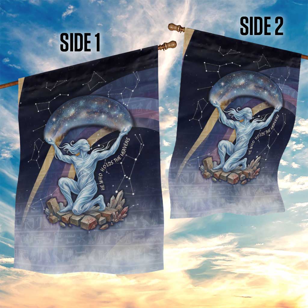 Shu Celestial Constellations Garden Flag Rainbow Ancient Egyptian Sky Deity Theme