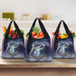 Shu Celestial Constellations Grocery Bag Rainbow Ancient Egyptian Sky Deity Theme