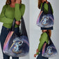 Shu Celestial Constellations Grocery Bag Rainbow Ancient Egyptian Sky Deity Theme