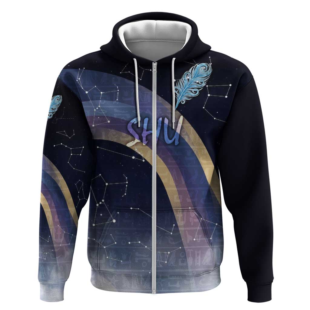 Shu Celestial Constellations Hoodie Rainbow Ancient Egyptian Sky Deity Theme