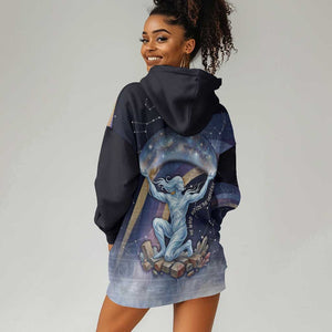 Shu Celestial Constellations Hoodie Dress Rainbow Ancient Egyptian Sky Deity Theme