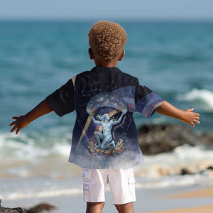 Shu Celestial Constellations Kid Hawaiian Shirt Rainbow Ancient Egyptian Sky Deity Theme