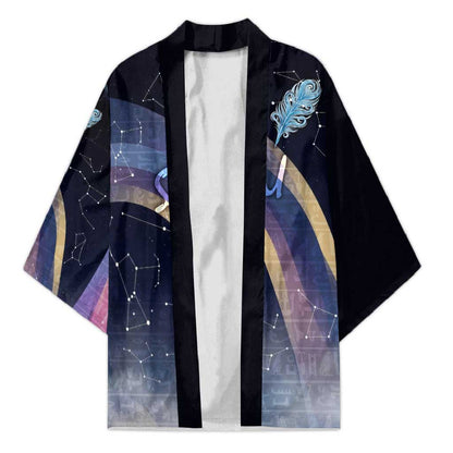 Shu Celestial Constellations Kimono Rainbow Ancient Egyptian Sky Deity Theme