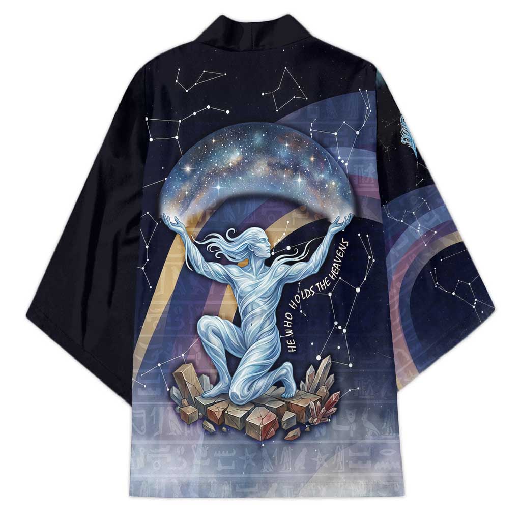 Shu Celestial Constellations Kimono Rainbow Ancient Egyptian Sky Deity Theme