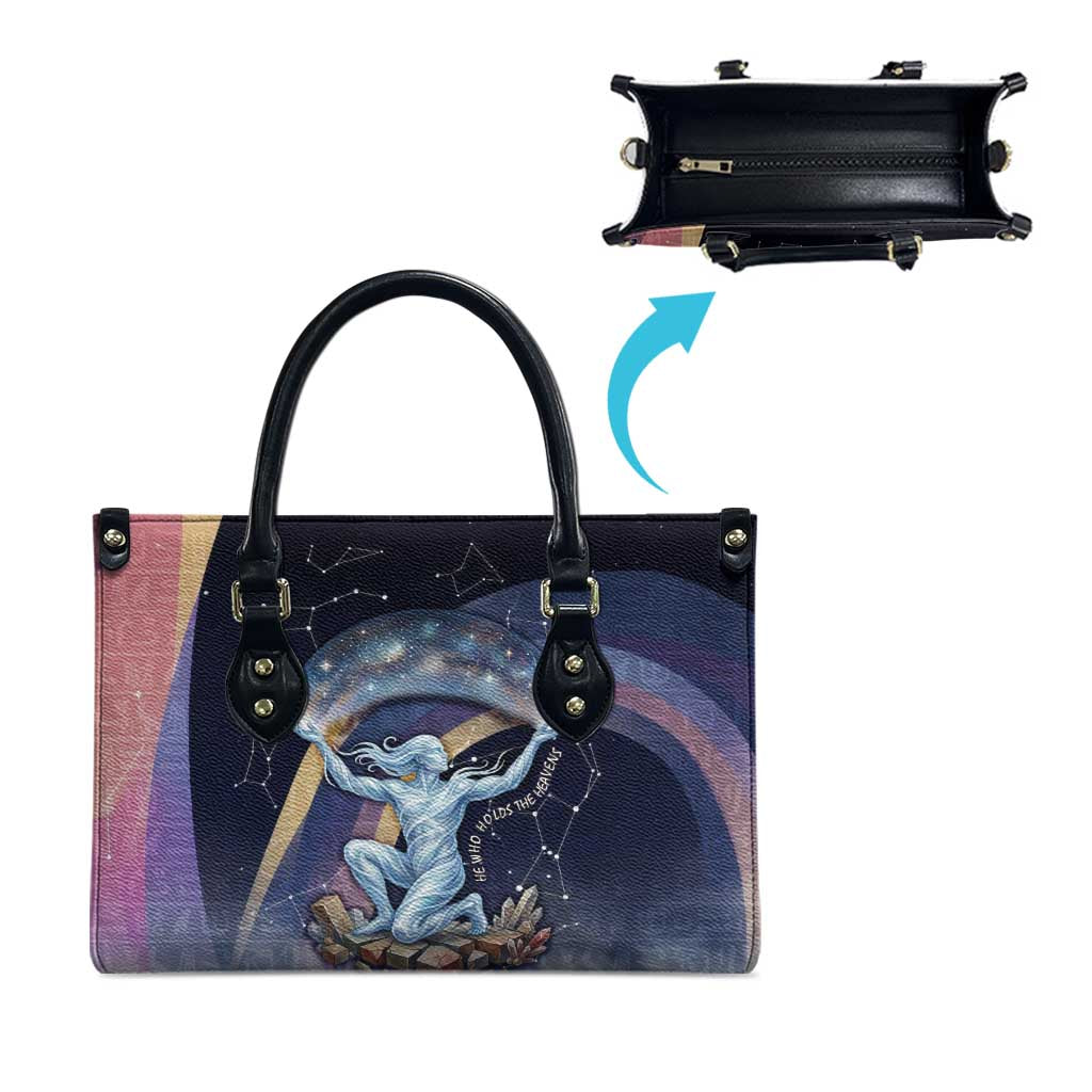 Shu Celestial Constellations Leather Bag Rainbow Ancient Egyptian Sky Deity Theme