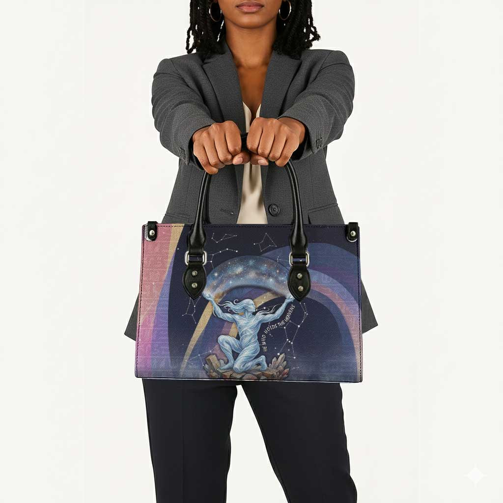 Shu Celestial Constellations Leather Bag Rainbow Ancient Egyptian Sky Deity Theme